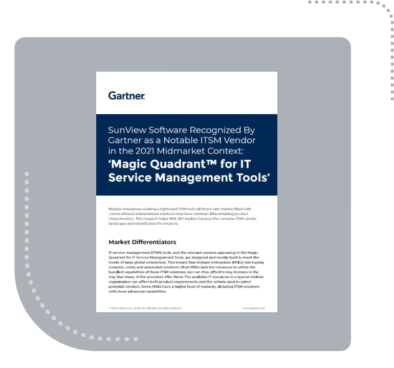 Gartner's Magic Quadrant™ for IT Service Management Tools